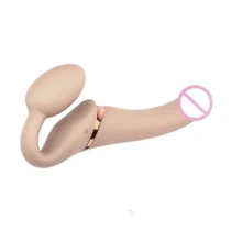 Безремневой страпон Strap-On-Me VIBRATING Flesh M: Для кого Для пары