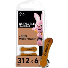 Батарейки Duracell ZA312 bat(1.4B) Zinc Air 6 шт (5007516): undefined undefined