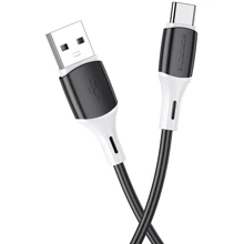 Кабель Borofone USB-C to USB-C 60W 1m Black (BX79): Тип USB-C - USB-C