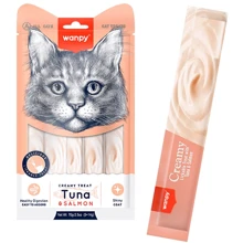 Лакомство для котов Wanpy Creamy Lickable Treats Tuna & Salmon тунец с лососем жидкое 5х14 г 70 г: Вид Жидкая форма