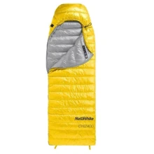 Спальний мішок Naturehike CWZ400 NH19W400-Z, (7°C), р-р L, жовтий (6927595765364): Тип ковдру з капюшоном