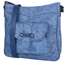 Женская сумка через плечо Laskara синяя (LK10207-denim-blue): Пол Женский