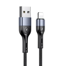 Кабель Usams USB Cable to Lightning Aluminum Alloy Braided 1m Black (US-SJ448): Тип USB Cable - Lightning