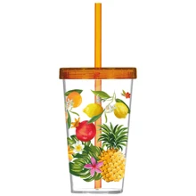 Стакан HEREVIN FRUIT 0.66л з трубочкою (161448-005): Тип Стакан з трубочкою