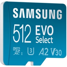 Карта памяти Samsung 512GB microSDXC EVO Select Class 10 UHS-I EVO Select 2024 + adapter (MB-ME512SA/AM): Тип карты MicroSDXC