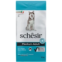 Сухой монопротеиновый корм Schesir Dog Medium Adult Fish для взрослых собак средних пород с рыбой 12 кг (53834): Тип Сухой корм