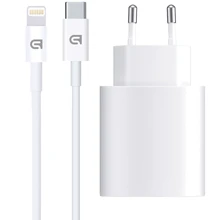Зарядний пристрій ArmorStandart Wall Charger AMHJ83 20W USB-C з USB-C для Lightning Cable White (ARM77724): Особливості Lightning, USB-C, Швидка зарядка, Power Delivery (PD)