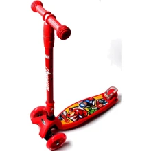 Самокат Maxi Scooter. Disney Супер Герои Marvel Avengers (наклон руля и складная ручка): Количество колес 3
