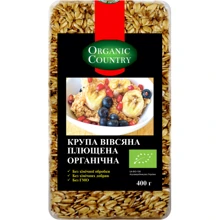 Крупа овсяная плющенная органическая, Organic Country, 400 г (WT3170): Вес нетто 400 г