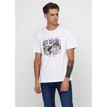 Футболка H & M 6303237 L біла з принтом: Вид футболки