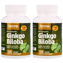 Jarrow Formulas Ginkgo Biloba 50:1 60 mg 2 Bottles 120 Veggie Caps Each Гинкго Билоба: Форма выпуска Капсулы