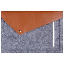 Gmakin Cover Envelope Felt Brown/Grey with Snap (GM12) for MacBook 13-14": Цвет серый (Space Gray)