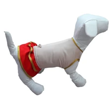 Платье Dogs Bomba Кант с кнопками O-36 Размер 2 Бежевый/Красный: Тип Платья