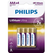 Philips AAA bat Alkaline 4шт Lithium Ultra (FR03LB4A/10): undefined undefined