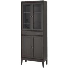 Шкаф-витрина ІКЕА IDANÄS 81х39х211 см Темно-коричневая (704.878.37): undefined undefined