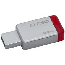 USB-флешка Kingston 32GB DataTraveler 50 USB 3.0 Metal/Red (DT50/32GB): Стандарт USB USB 3.0