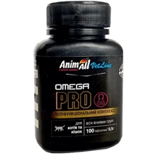 Витамины для котов и кошек AnimAll VetLine Оmega Cat PRO 0.5 гх100 т. (4820150205553): Вид Таблетки