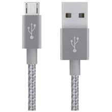 Кабель Belkin USB Cable to microUSB Mixit Metallic 1.8м Grey (F2CU021bt06GYTM): Тип USB-C - microUSB