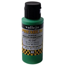 Краска Vallejo акрил-полиуретановая "Premium Color", металлический зеленый VLJ62047: Производитель Vallejo