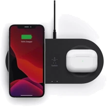 Зарядное устройство Belkin Dual Wireless Charger 15W Black (WIZ008VFBK): Кабель в комплекте отсоединяемый