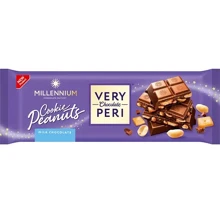 Шоколад Millennium Very Peri молочний з начинкою печивом та арахісом 270 г (4820240035701): Вага, г 270