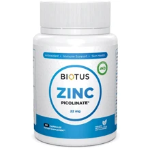 Biotus Zinc Picolinate 22 mg Цинк Пиколинат 60 капсул: Тип Цинк
