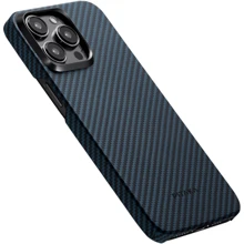 Чехол для iPhone Pitaka MagEZ Case 4 Twill 1500D Black/Blue (KI1508PM) for iPhone 15 Pro Max: Цвет синий