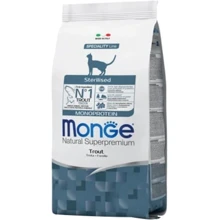Сухой корм для кошек Monge Cat Monoprotein Sterilised с форелью 10 кг (70056304): Тип Сухой корм