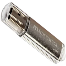 USB-флешка Mibrand 64GB Cougar Silver USB 2.0 (MI2.0/CU64P1S): Стандарт USB USB 2.0