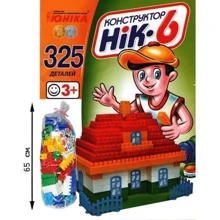 Конструктор НІК-6 70934, 325 великих деталей: Виробник Юника
