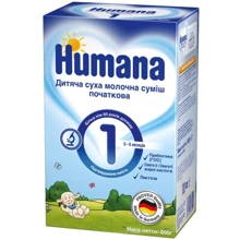 Молочна суха суміш Humana 1, LC PUFA, 600 г 0-6 місяців: Тип Суміші молочні