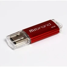 USB-флешка Mibrand 64GB Cougar USB 2.0 Red (MI2.0/CU64P1R): Стандарт USB USB 2.0