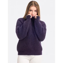 Свитер SVTR 484 44-52 фиолетовый с высокой горловиной: Сезон Зима