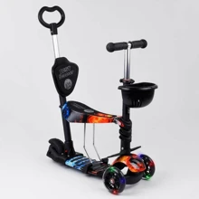 Самокат 5в1 Best Scooter, PU колеса, подсветка колес, Абстракция Multicolor (100056): Количество колес 3