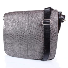 Женская сумка почтальонка Laskara серебристая (LK-DD223-black-grafite): Пол Женский