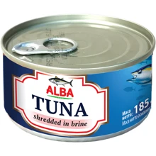 Тунец Alba Food салатный в собственном соку 185 г (8855301219406): Вес нетто 185 г