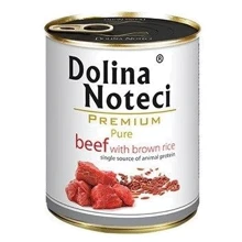 Гіпоалергенний вологий корм для собак Dolina Noteci Premium Pure з яловичиною та коричневим рисом 800 г (DN 800 (601)): Тип Влажный корм