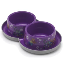 Миска для котов двойная Moderna Double Trendy Dinner Friends Forever Друзья навеки 2х350 мл, фиолетовая (43941): Тип Миски