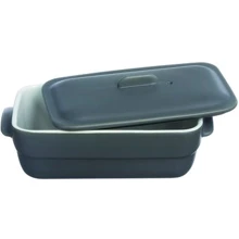 Жаропрочное стекло Форма Pyrex WAVE Grey Mat C314A04 прямоугл.для запек/ с крышкой (16x9см): undefined undefined