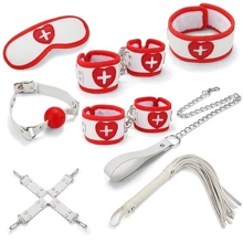 Набор для БДСМ игр sLash BDSM-NEW PVC Nurse Bondage Set, White: Производитель sLash