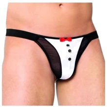 Мужские трусы SoftLine Thong 4433, S-L (black/white): Для кого Для мужчин
