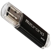 USB-флешка Mibrand 64GB Cougar Black USB 2.0 (MI2.0/CU64P1B): Стандарт USB USB 2.0