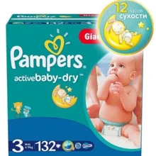 PAMPERS Active Baby-Dry Midi (4-9 кг) Мала Мега Упаковка 132: undefined undefined