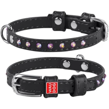 Ошейник WAUDOG Glamour с клеевыми стразами 9 мм 18-21 см черный (32501): Производитель WAUDOG