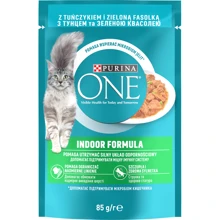 Влажный корм Purina ONE Indoor для котов тунец, зеленая фасоль 24х85 г (12455701): Тип Влажный корм