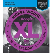 Струна для гитар Струны D'ADDARIO EXL120BT XL NICKEL WOUND BALANCED TENSION SUPER LIGHT (09-40): Тип Комплект струн