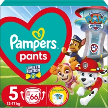 Подгузники Pampers Junior Размер 5 (12-17кг) Paw Patrol 66 шт (8006540863619): Тип Подгузники-трусики