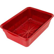 Туалет Lucky Pet глубокий с сеткой 40x27x13 см красный (554291): Вид Открытый