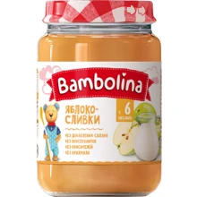Пюре Bambolina Яблоко-сливки 190 г new (4813163002080): Вид Фруктово-молочное
