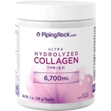 Piping Rock Ultra Collagen Powder Type I & III 7 oz (198 g) Bottle Колаген високої концентрації в порошку, тип I і III: Тип колаген